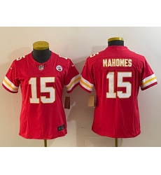 Women Kansas City Chiefs 15 Patrick Mahomes Red 2023 F U S E  Vapor Untouchable Limited Stitched Jersey 