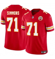 Youth Kansas City Chiefs 71 Josh Simmons Red 2025 Draft F U S E  Vapor Untouchable Limited Stitched Football Jersey