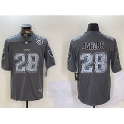 Men Las Vegas Raiders 28 Josh Jacobs Grey Limited Stitched Jersey 2