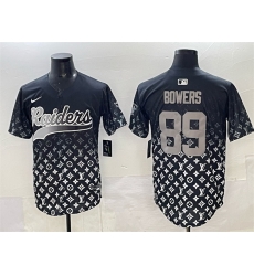 Men Las Vegas Raiders 89 Brock Bowers Black Limited Stitched Baseball Jersey Men Las Vegas Raiders 89 Brock Bowers Black Limited Stitched Baseball Jersey