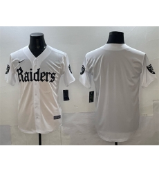 Men Las Vegas Raiders Blank White Gothic Sin City Shadows Edition Vapor Limited Stitched Baseball Jersey Men Las Vegas Raiders Blank White Gothic Sin City Shadows Edition Vapor Limited Stitched Baseball Jersey