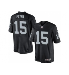 Nike Oakland Raiders 15 Matt Flynn Black Elite NFL Jersey