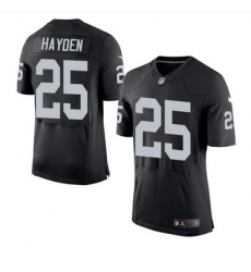 Nike Oakland Raiders #25 D J  Hayden Black Team Color Men 27s Stitched NFL New Elite Jersey