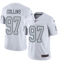 Nike Raiders 97 Maliek Collins White Men Stitched NFL Limited Rush Jersey