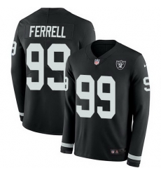 Nike Raiders 99 Clelin Ferrell Black Team Color Men Stitched NFL Limited Therma Long Sleeve Jersey