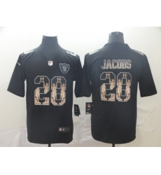 Raiders 28 Josh Jacobs Black Statue Of Liberty Limited Jersey