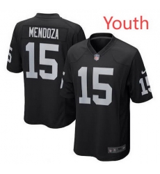 Youth Las Vegas Raiders 15 Fernando Mendoza Black Vapor Limited Stitched Jersey Youth Las Vegas Raiders 15 Fernando Mendoza Black Vapor Limited Stitched Jersey