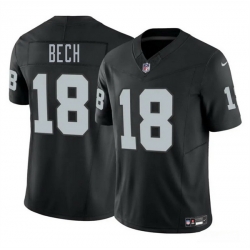 Youth Las Vegas Raiders 18 Jack Bech Black 2025 Draft F U S E  Vapor Untouchable Limited Stitched Football Jersey