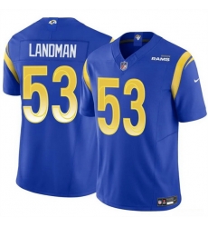 Men Los Angeles Rams 53 Nate Landman Blue 2025 F U S E  Vapor Untouchable Stitched Football Jersey