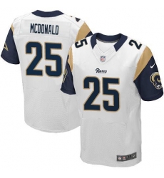 Nike St Louis Rams #25 T J  McDonald White Mens Stitched NFL Elite Jersey