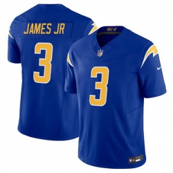 Men Los Angeles Chargers 3 Derwin James JR Royal 2025 F U S E Vapor Limited Stitched Football Jersey