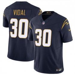Men Los Angeles Chargers 30 Kimani Vidal Navy 2025 F U S E  Alternate Vapor Limited Stitched Football Jersey