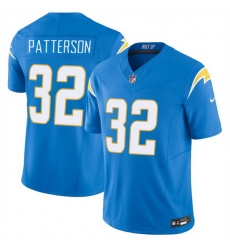 Men Los Angeles Chargers 32 Jaret Patterson Blue 2025 F U S E Vapor Limited Stitched Football Jersey Men Los Angeles Chargers 32 Jaret Patterson Blue 2025 F U S E Vapor Limited Stitched Football Jersey