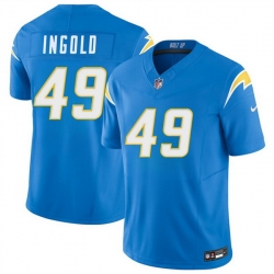 Men Los Angeles Chargers  49 Alec Ingold Blue 2026 F U S E  Vapor Limited Stitched Football Jersey