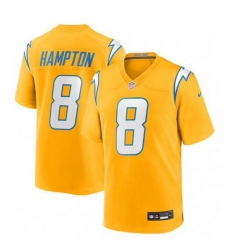Men Los Angeles Chargers 8 HAMPTON Gold 2025 F U S E Alternate Vapor Limited Stitched Football Jersey Men Los Angeles Chargers 8 HAMPTON Gold 2025 F U S E Alternate Vapor Limited Stitched Football Jersey