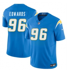Men Los Angeles Chargers 96 TeRah Edwards Blue 2026 F U S E Vapor Limited Stitched Football Jersey Men Los Angeles Chargers 96 TeRah Edwards Blue 2026 F U S E Vapor Limited Stitched Football Jersey