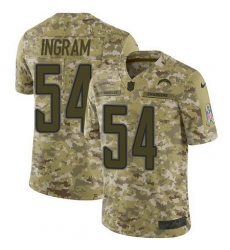 Nike Chargers #54 Melvin Ingram Camo Mens Stitched NFL Limited 2018 Salute To Service Jersey