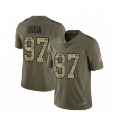 Youth Los Angeles Chargers 97 Joey Bosa Limited Olive Camo 2017 Salute to Service Football Jersey