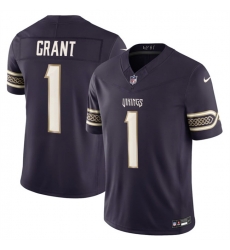 Men Minnesota Vikings 1 Bud Grant Deep Purple 2026 F U S E Rivalries Collection Limited Stitched Football Jersey Men Minnesota Vikings 1 Bud Grant Deep Purple 2026 F U S E Rivalries Collection Limited Stitched Football Jersey