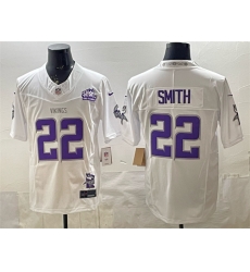 Men Minnesota Vikings 22 Harrison Smith White 2025 F U S E Winter Warrior Skol Patch Vapor Limited Stitched Football Jersey Men Minnesota Vikings 22 Harrison Smith White 2025 F U S E Winter Warrior Skol Patch Vapor Limited Stitched Football Jersey