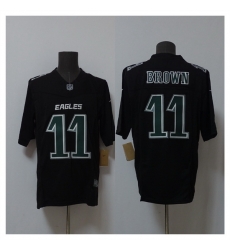 Men Philadelphia Eagles 11 A J Brown Black 2024 F U S E Vapor Untouchable Limited Throwback Stitched Football Jersey Men Philadelphia Eagles 11 A J Brown Black 2024 F U S E Vapor Untouchable Limited Throwback Stitched Football Jersey