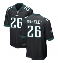 Men Philadelphia Eagles 26 SAQUON BARKLEY Black Vapor Untouchable Limited Stitched Football Jersey