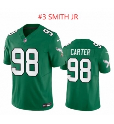 Men Philadelphia Eagles #3 Smith JR Green 2023 F U S E Vapor Untouchable Stitched Football Jersey