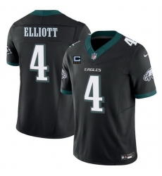 Men Philadelphia Eagles 4 Jake Elliott Black 2025 F U S E  With 4 Star C Patch Vapor Untouchable Limited Throwback Stitched Football Jersey