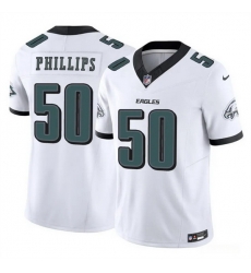 Men Philadelphia Eagles 50 Jaelan Phillips White 2025 F U S E  Vapor Untouchable Limited Stitched Football Jersey