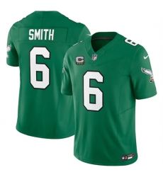 Men Philadelphia Eagles 6 DeVonta Smith Green 2023 F U S E  With C Patch Vapor Untouchable Stitched Football Jersey