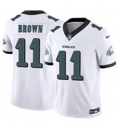 Men Philadelphia Eagles A.J. Brown #11 White F U S E Stitched NFL Jersey