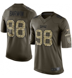 Mens Philadelphia Eagles 98 Connor Barwin Nike Green Salute To Service Limited Jersey