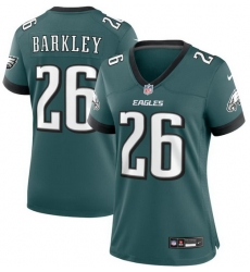 Women Philadelphia Eagles Saquon Barkley #26 Green F U S E Limited Stitched Football Jersey