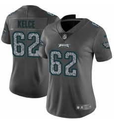 Womens Nike Philadelphia Eagles 62 Jason Kelce Gray Static Vapor Untouchable Limited NFL Jersey