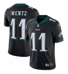 Youth Nike Philadelphia Eagles 11 Carson Wentz Black Alternate Vapor Untouchable Limited Player NFL Jersey