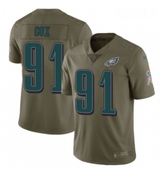 Youth Nike Philadelphia Eagles 91 Fletcher Cox Limited Olive 2017 Salute to Service NFL Jersey