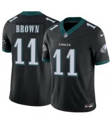 Youth Philadelphia Eagles A.J. Brown #11 Black F U S E Stitched NFL Jersey