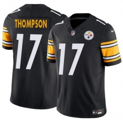 Men Pittsburgh Steelers 17 Skylar Thompson Black 2025 F U S E  Vapor Untouchable Limited Stitched Jersey