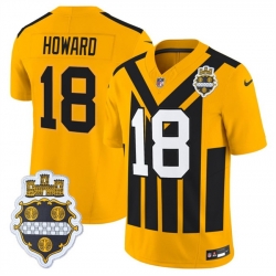 Men Pittsburgh Steelers 18 Will Howard Gold 1933 F U S E  Throwback Alternate Football Stitched Football Jersey
