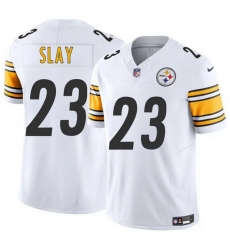 Men Pittsburgh Steelers 23 Darius Slay White 2025 F U S E Vapor Limited Stitched Football Jersey Men Pittsburgh Steelers 23 Darius Slay White 2025 F U S E Vapor Limited Stitched Football Jersey