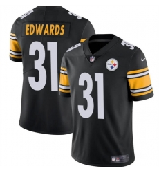 Men Pittsburgh Steelers 31 Daijun Edwards Black Vapor Untouchable Limited Stitched Jersey