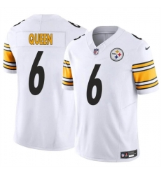 Men Pittsburgh Steelers 6 Patrick Queen White 2024 F U S E Alternate Vapor Untouchable Limited Stitched Jersey