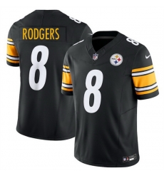 Men Pittsburgh Steelers 8 Aaron Rodgers Black 2025 F U S E Vapor Limited Stitched Football Jersey Men Pittsburgh Steelers 8 Aaron Rodgers Black 2025 F U S E Vapor Limited Stitched Football Jersey