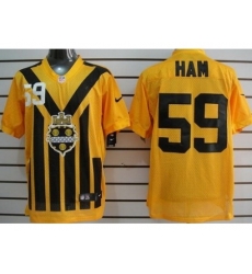 Nike Pittsburgh Steelers 59 Jack Ham Yellow Elite 1933s Throwback NFL Jersey