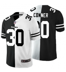 Nike Steelers 30 James Conner Black And White Split Vapor Untouchable Limited Jersey