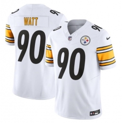 Youth Pittsburgh Steelers 90 T  J  Watt White 2023 F U S E  Vapor Untouchable Limited Stitched Football Jersey