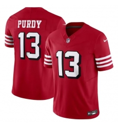 Men San Francisco 49ers 13 Brock Purdy 2023 F U S E  New Red Vapor Untouchable Limited Stitched Football Jersey