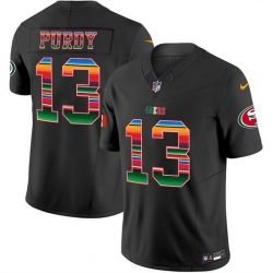 Men San Francisco 49ers  13 Brock Purdy Black Mexico 2026 F U S E  Vapor Untouchable Limited Stitched Football Jersey