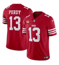Men San Francisco 49ers 13 Brock Purdy Red 2025 F U S E With 3 Star C Patch Vapor Untouchable Limited Stitched Football Jersey Men San Francisco 49ers 13 Brock Purdy Red 2025 F U S E With 3 Star C Patch Vapor Untouchable Limited Stitched Football Jersey
