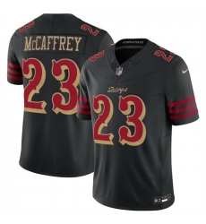 Men San Francisco 49ers 23 Christian McCaffrey Black 2025 F U S E Rivalries Vapor Limited Stitched Football Jersey